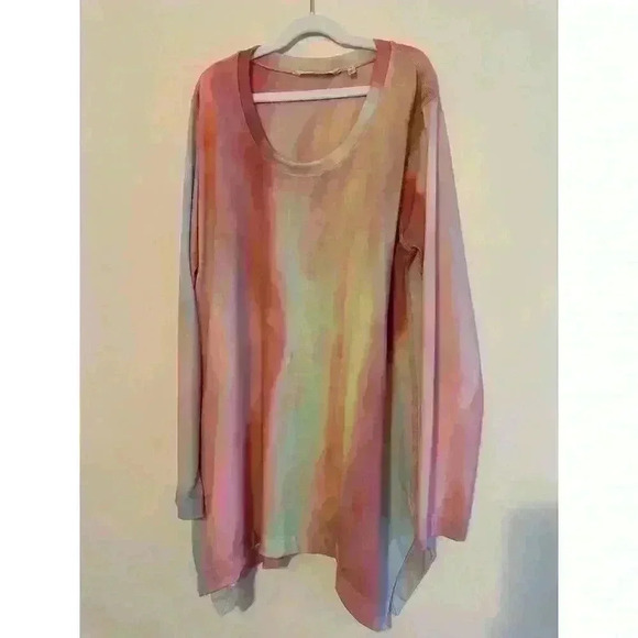 Soft Surroundings Bermuda Bay Tunic Multi Pastel Tie Dye Size S - Picture 3 of 7